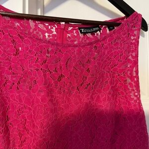 New York & Company Pink Lace Blouse